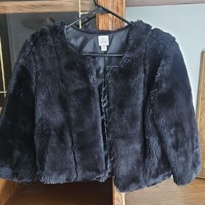 LC Lauren Conrad Black Teddy Jacket